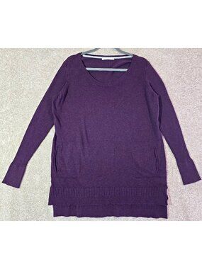 Victoria's Secret Cashmere Blend Sweater Long Lightweight Deep Purple Women's L